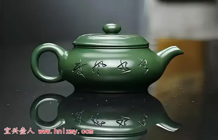 墨绿泥紫砂壶非原矿泥料