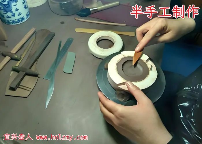 半手工紫砂壶制作示意图